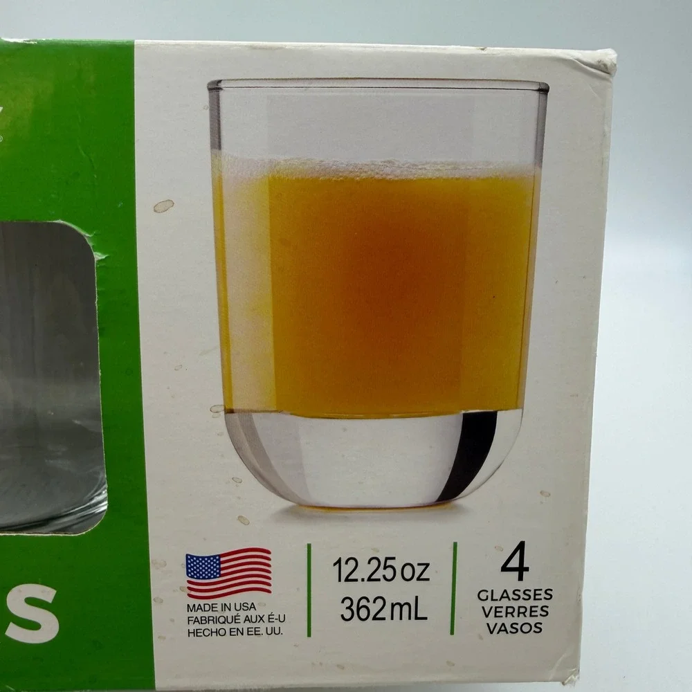 Libbey Rocks Lowball Tumblers glasses Weighted Base barware 12.25fl oz